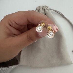 Francesca's Gold and Silver Teardrop Earrings